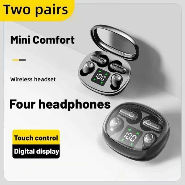 SK35-TWS wireless earbuds with noise cancellation mini invisible headphones suitable for exercise sleep and running Z260519