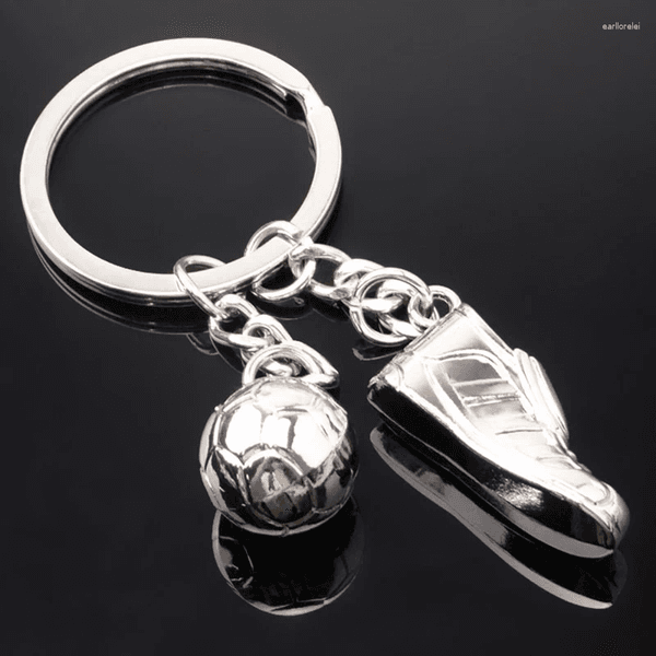 Football Key Ring Soccer Shaped Keychain Zinc Alloy Team Sports Fans Anniversary Gift Decoration Chidren Birthday Gifts