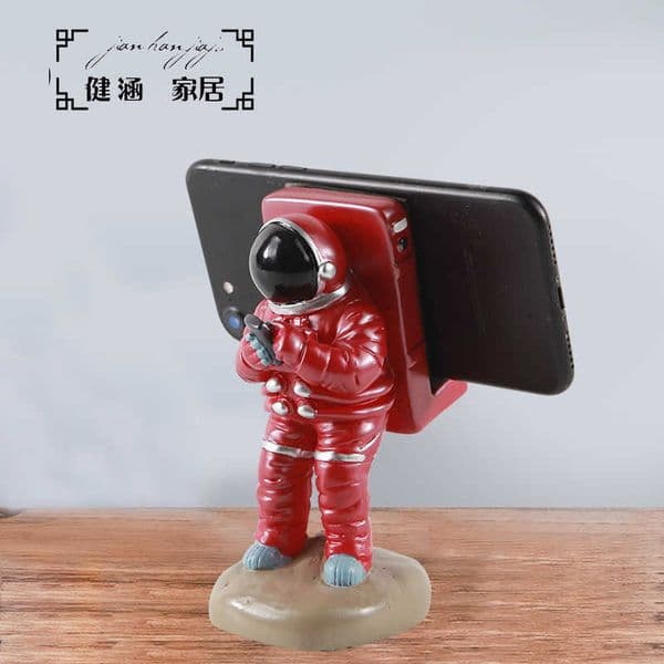Creative resin astronaut phone stand adhesive space man phone holder lazy desktop ornament small stand L260519VF1P
