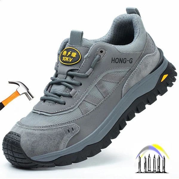 insulated safety shoes plastic toe cap work shoes men anti slip work sneakers protection labor shoes puncture proof work boots 260519