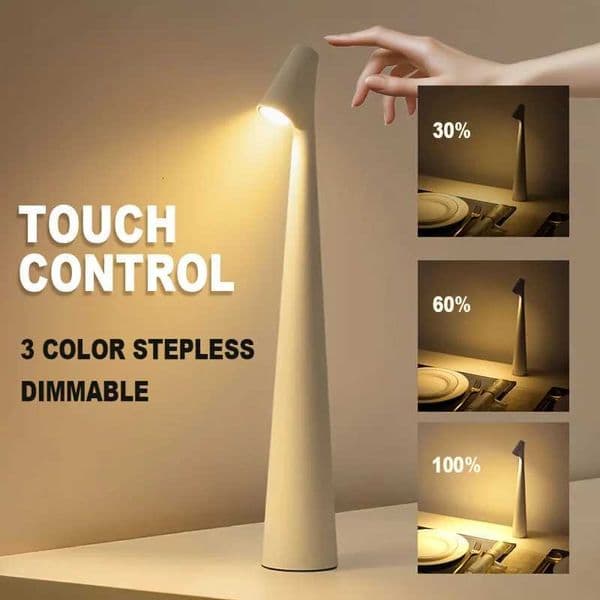 Portable LED Table Lamp with Touch SensorDimmable Metal Desk Lamp Touch Control Rechargeable Lamp Night Light Bedside Lamp M260519