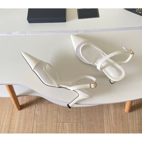 2026fashion Designer shoes new pointed back empty single shoes women s sandals color matching temperament versatile slim heels high heels women s shoes