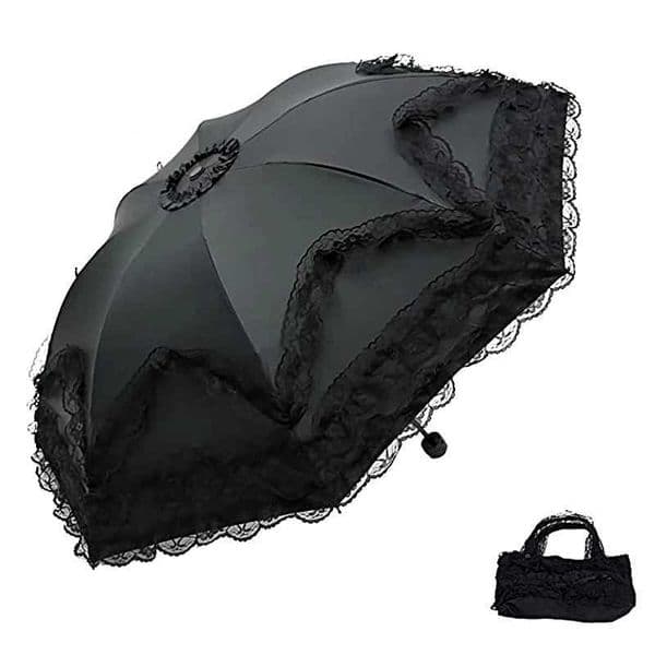 Fashion Lace Sun Umbrella Strong Windproof Korean Lolita Sunscreen Sunshade Outdoor Anti UV Women Wedding Decoration Parasol C260520