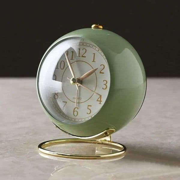 Light Alarm Clock with Night Light Silent for Bedroom Decoration Small Quartz Circular Morning Clocks Office Table Desk Children C260520