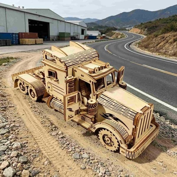 DIY Wooden Truck Model Kit 3D Puzzle Creative Holiday Birthday Gift Toy M260520