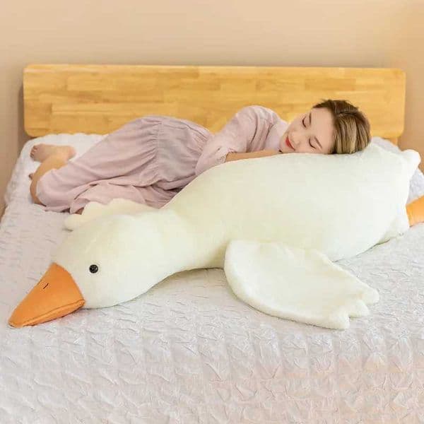 Hot 50/90/130CM Funny Goose Plush Stuffed Soft Duck Sleeping Pillow Sofa Cushion Kids Girlfriend Birthday Gift ToyL260520676C
