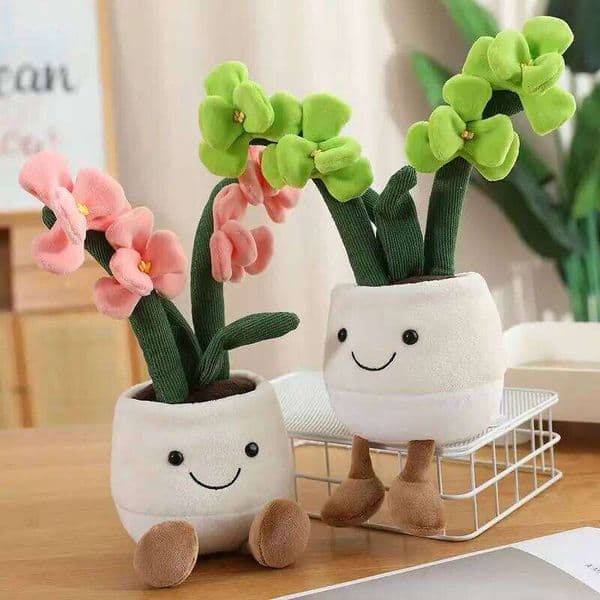 flowerpot figurine Simulated Flower Backpack Pendant Doll Stuffed Plush Toy Anime Cute Pillow Gift for Kid 26L0520