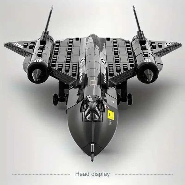 Military Technical USA SR71 Blackbird Stealth Supersonic Reconnaissance Aircraft Building Blocks Fighter Model Brick Kid Boy ToyJ260520