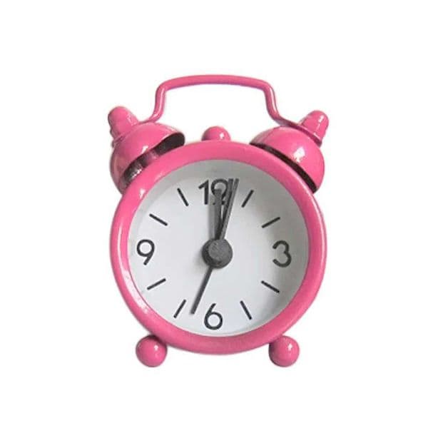 New Mini Alarm Clock Electronic Round Number Double Bell Desk Table Digital Quartz Clock Home Decoration Retro Portable C260520