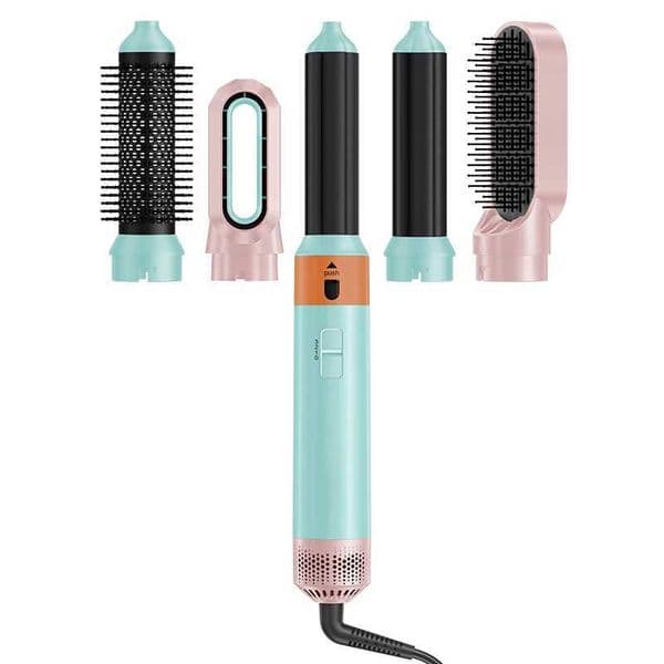 Professional 5-in-1 Electric Hair Dryer Auto-Curling Iron Negative Irons Hot Air Brush Comb Straightening Fluffing Styling T260520