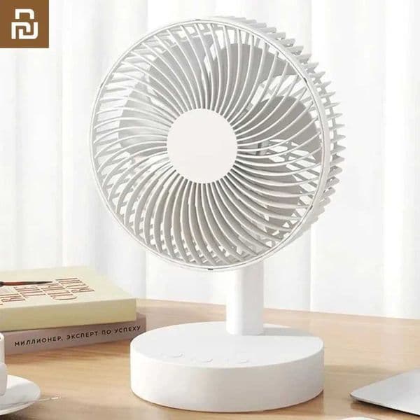 Youpin Fan Small White Desktop Timer Mute With Four-speed Adjustable Portable Fan Recharging Models Detachable Desk fan T260520