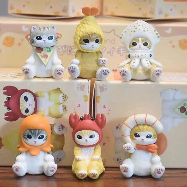 Mofusand Marine Life Meow Fresh Fruit Meow Blind Box Kawaii Mini Cat Action Figures Desktop Decoration Girls Surprise Gifts Z260520