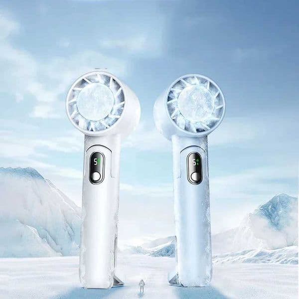 USB rechargeable turbo cooling fan foldable hanging neck handheld fan outdoor power bank 4000mAh cooling heat dissipation fan T260520