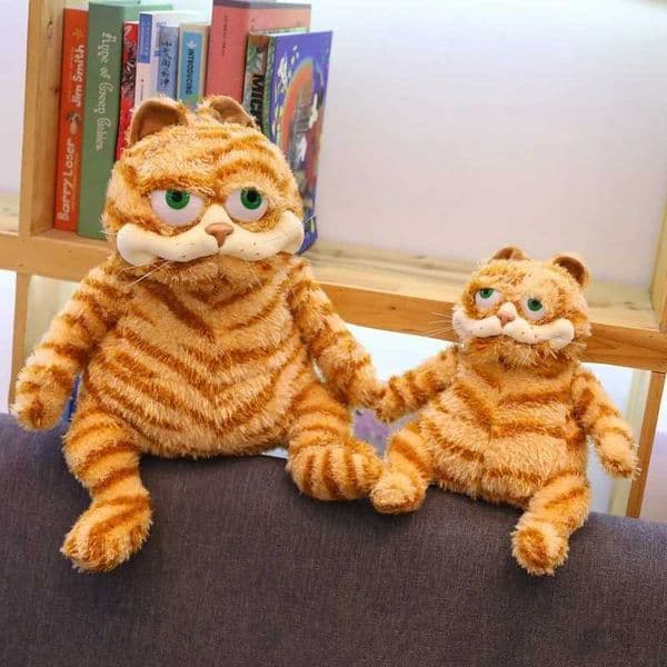 Fat Orange Plush Cat Stuffed Animals Toy Lifelike Yellow Tabby Cat Kitty Toy for Boys and Girls Children Xmas BirthdayL2605202Q0N