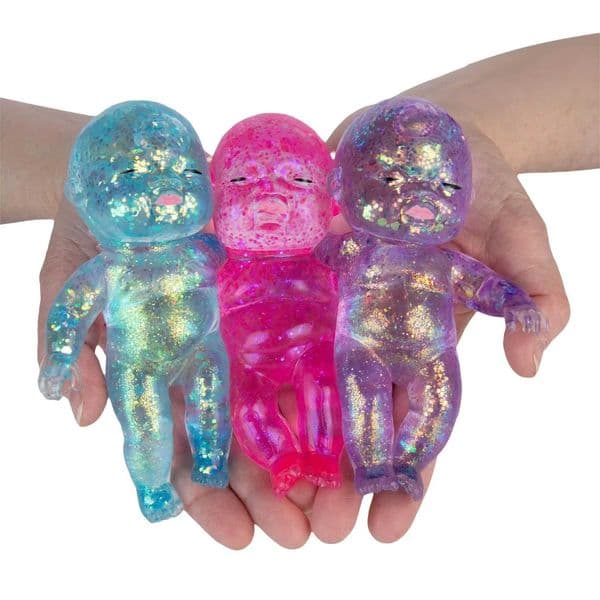 1pc Glitter Silicone Baby Squeeze Toys Slow Rebound Stress Relief Fidget Toys with Soft Satisfying Texture T260520