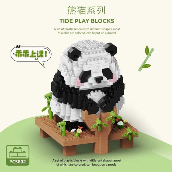 Creative Panda Mini Block Animal Building Block Set Bricks Educational Toy For Children Boys 6 to 10 Year Old Girl Birthday Gift M260520