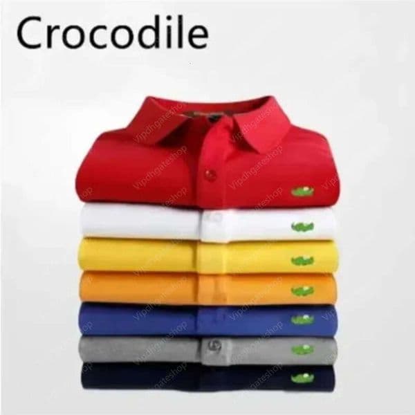 Mens Top Embroidery Polo Shirt Short-Sleeve Solid Polo Shirt Men Polo Homme Slim Men Clothing Camisas Polos Shirt Asian Size S-6Xl