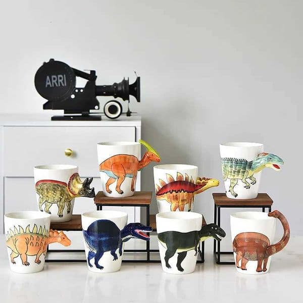 Creative Dinosaur Shaped Water Cup Cute Animal Ceramic Mug Office Water Cup Breakfast Cup Gift Coffee Mug Home Decoration H260520
