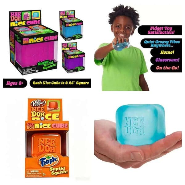 Squeeze Schylling Needoh Nice Cube Sensory Maltose Stress Reliever Fidget Tool Anxiety Focus for Adults Kids