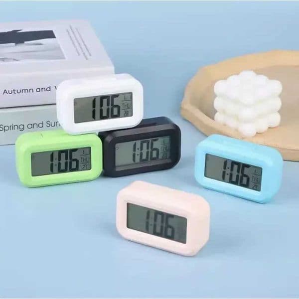 Modern LED Digital Alarm Clock with Calendar Temperature Display Smart Desk Clock for Home Office Bedroom Decor Snooze Night C260520