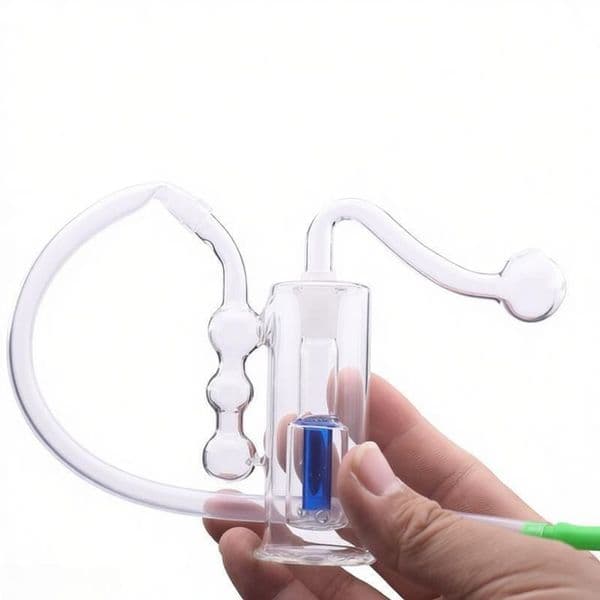 Wholesale Portable Newest Colorful Mini Water Bubblers Glass oil burner Pipes Portable Mini Recycler water Bongs with 10mm Male smoking Oil banger bowl Hookahs