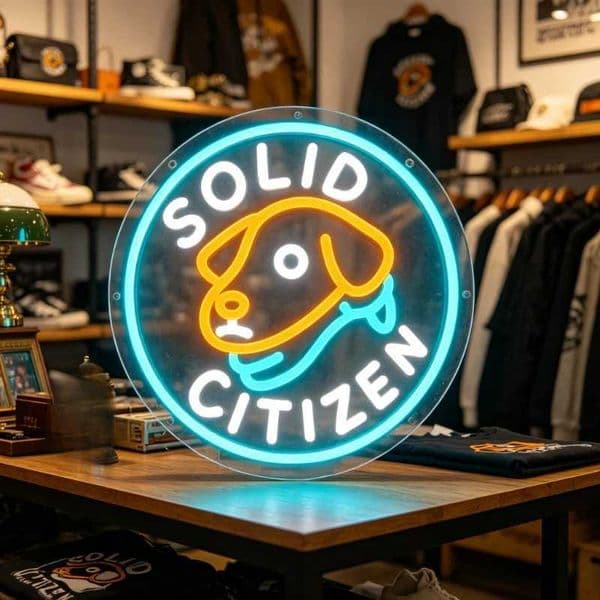 SOLID CITIZEN Dog Head Design LED Neon Sign for Home Decoration Clothing Store Cafe Bar Wall Art Unique Lighting Gift H260520