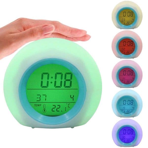 Kids Alarm Clock LED Digital Clock 12/24H No Battery Bedside Time Alarm Clock Gift Children Bedroom Decorate Clock with Temperat C260520