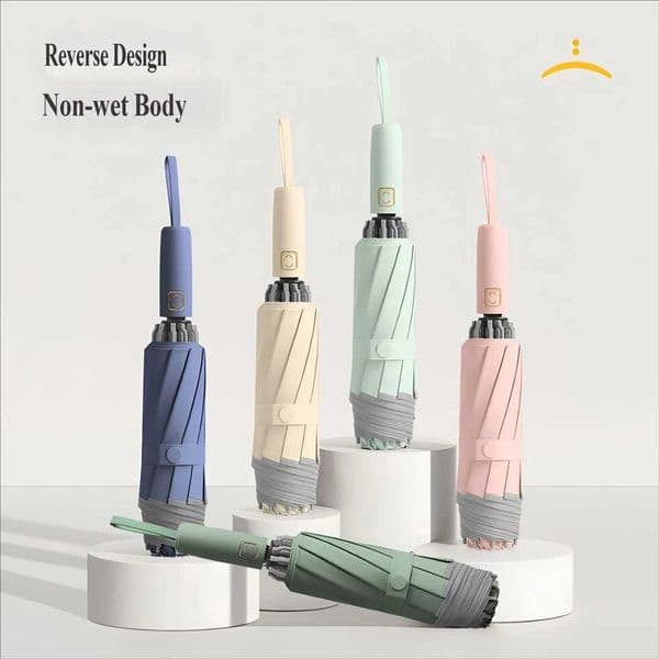 Best-selling Automatic Reverse Umbrella Silicone Edging 280T Fabric Business Dual-use Sun Rain Umbrella C260520