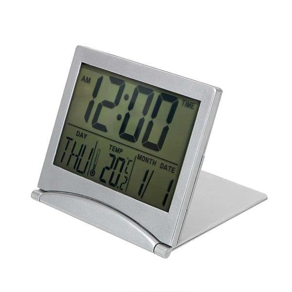 Time Date Temperature Timer Alarm Clock Desk Clock Home Decor LCD Digital Electronic Clocks Multifunction Foldable C260520