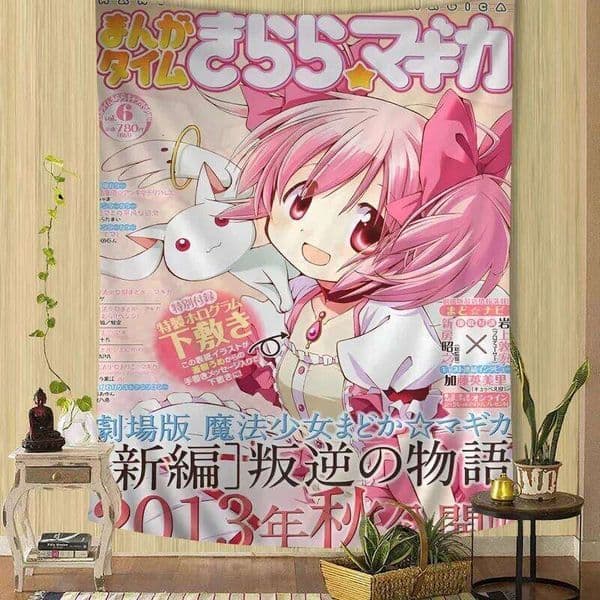 VIKAMA Bohemian Tarot Magical Girl Tapestry Hippie Japanese Wall Art | Home Decor for Dormitory Bedroom Living Room 26W0519