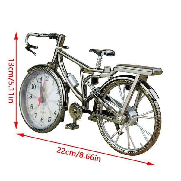 Creative Table Alarm Clock Home Decor Room Desktop Decoration Crafts Home Garden New Vintage Arabic Numeral Bicycle Shape C260520