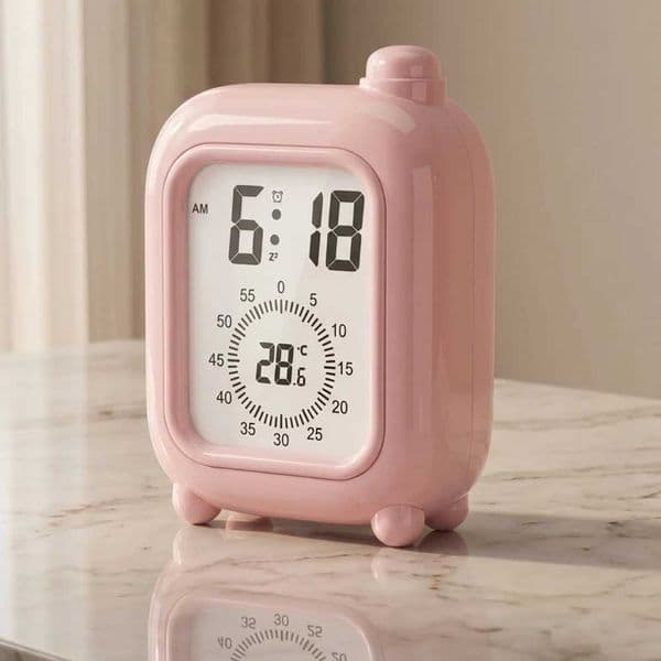 Digital Countdown Alarm Clock with Temperature Time Display Big Backlit Digits Battery-Powered for Kitchen Cooking Baking C260520