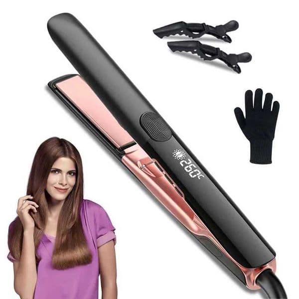 Professional Flat Iron Negative Ion Ceramic Hair Straightener Electric Fast Heat-Up Salon Styling Straightener Iron T260520
