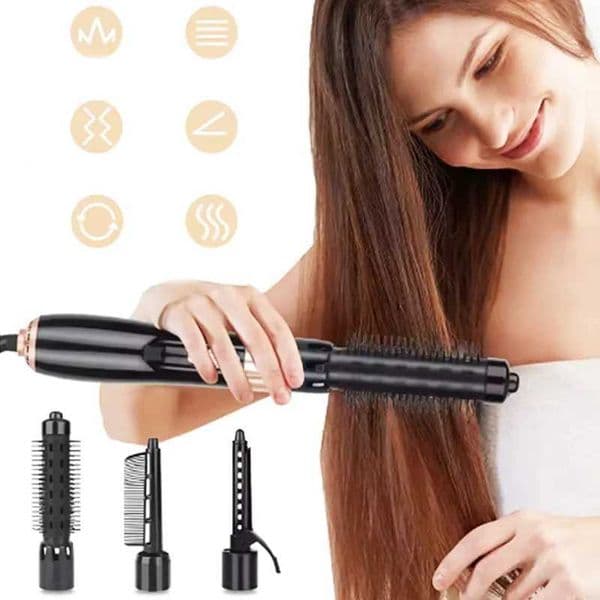 4 in 1 Professional Hair Dryer Blow Dryer Hair Curling Straightener Iron Rotating Brush Hairdryer Hair Styling Tools T260520