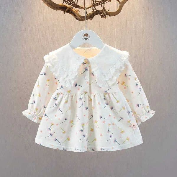 Girls Spring and Autumn Floral Small Skirt Western Style Baby Girl Korean Style Dress 1Y-4YT260520
