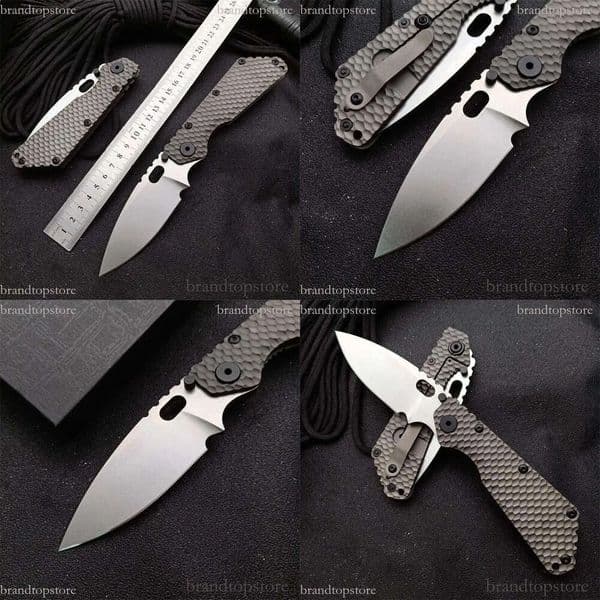 new Wild Boar Strider Knife SMF Tank SNG d2 Bullet holes Unique folding knife knife titanium handle Tactical hunting knife Survival Knives EDC Tools
