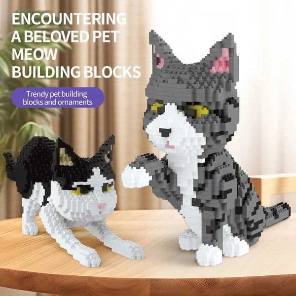 DIY Dog And Cat Building Blocks Brick Educational 3D Model Toy DIY Office Desk Decoration Perfect Birthday Gifts M260520