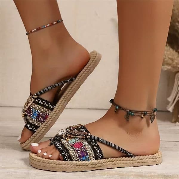 2026 Summer Flat Womens Shoes Fashion Casual Outdoor Wear resistant Lightweight Sandals 260514