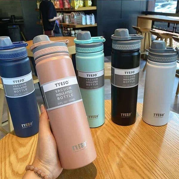 530/750ML Tyeso Thermos Stainless Steel Vacuum Flask Insulated Water Bottle Travel Cup For children Coffee Mug Termica 26Y0520
