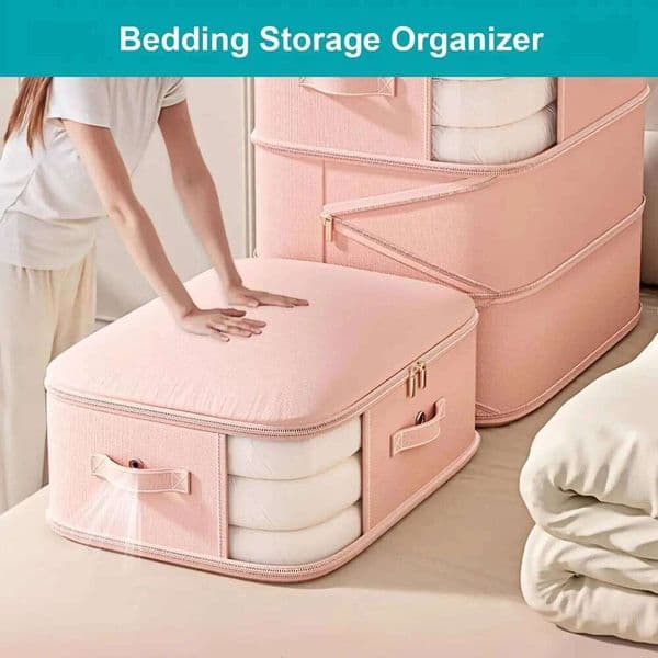Dustproof Storage Large Capacity Moisture-proof Clothes Quilt Moving Bag Self Compression Organizer 26Y0517