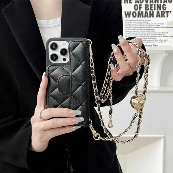 Crossbody Adjustable Lanyard Phone Case for IPhone 16 15 14 Plus Air 17 13 12 11 Pro Max Wallet Card Slot Holder Leather CoverZHR260520