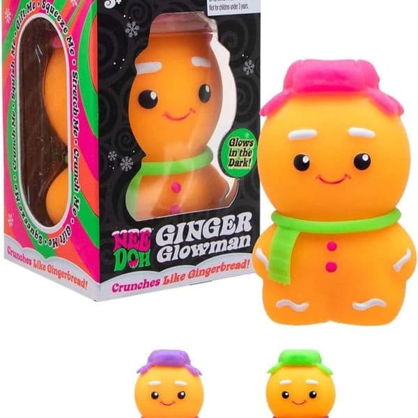 Needoh Gingerbread Man Stress Relief Squeezable Toy 3Pcs 002