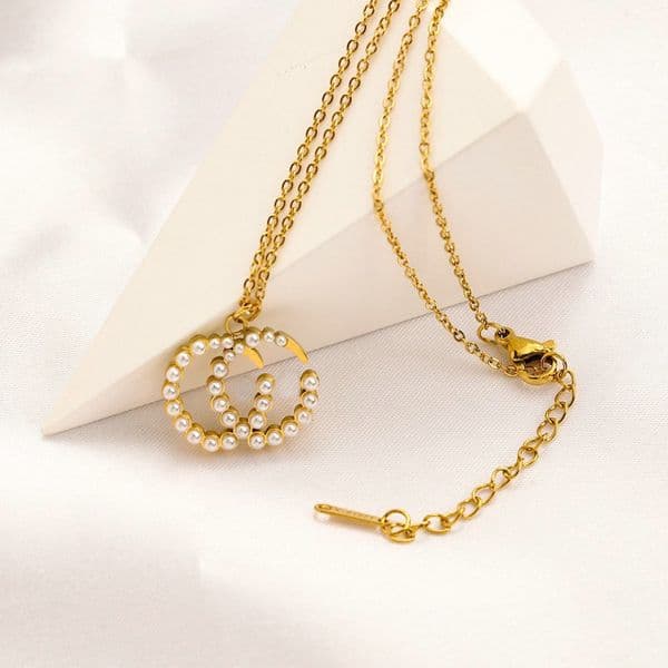 Woman Pearl Pendant Necklaces Silver Gold Plated Necklaces Designer Jewelry Choker Woman Luxury Necklace Party Gift