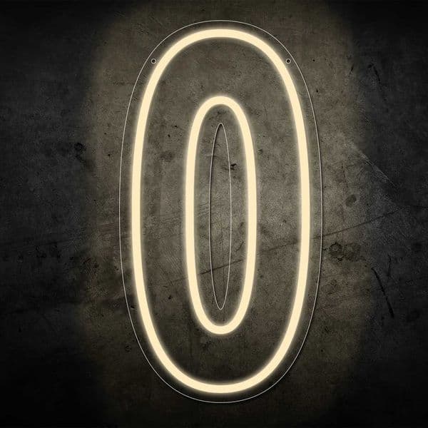 Large Number 0-9 Neon Sign - USB Powered with On/Off Switch - Wall-Mounted Plastic Decorative Light for Weddings Birthdays H260520