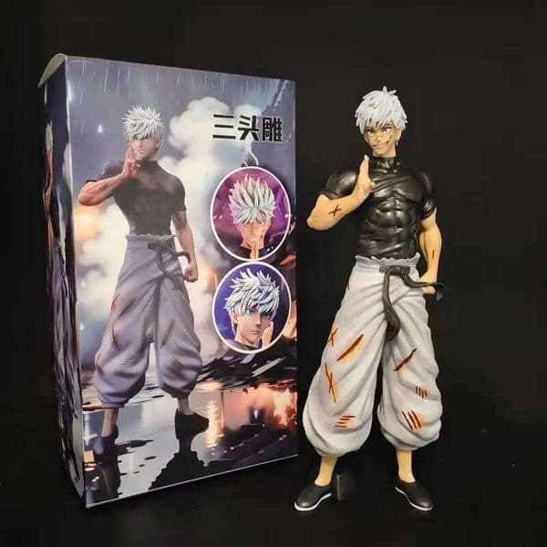 Anime Jujutsu Kaisen Gojo Satoru 22cm Figures With 3 Interchangeable Heads Model Trendy Toys Desktop Decoration Gift Collectible J260520
