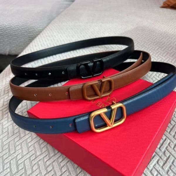 Unisex Smooth Leather Belt Collection Black Brown Navy Blue Strap Gold Black V Shaped Metal Buckle Adjustable Waistband for Jeans Daily Business Casual Wear