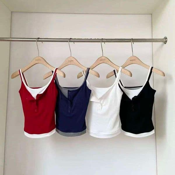 Yoga Top, One-piece Mock Two-piece Sports Tank Top With Push-up Bra Pads, Breathable Quick-Drying Workout Fitness Wear 26W0520