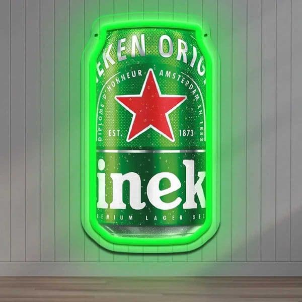 Vintage Beer Can Neon Sign Realistic LED Light for Bar Pub Man Cave Home Decor Retro Industrial Wall Art Gift for Beer Lovers H260520