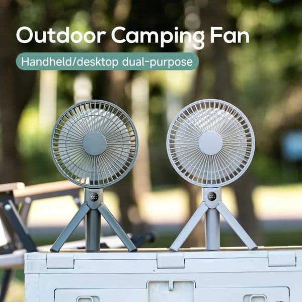 Portable Foldable Tripod Fan Handheld Desk USB Rechargeable Mini Fan with 4 Speeds 180 Adjustable for Camping Office Home S T260520
