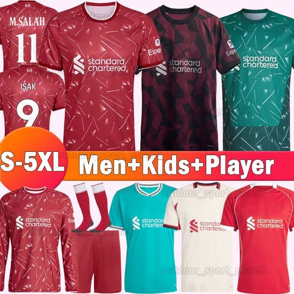 5XL 2026 2027 Liverpool Soccer Jerseys ISAK GAKPO EKITIKE RIO SZOBOSZLAI MAC ALLISTER Football Shirts 26 27 Player Version Men Unifomrs Kids Kits Socks Full Sets